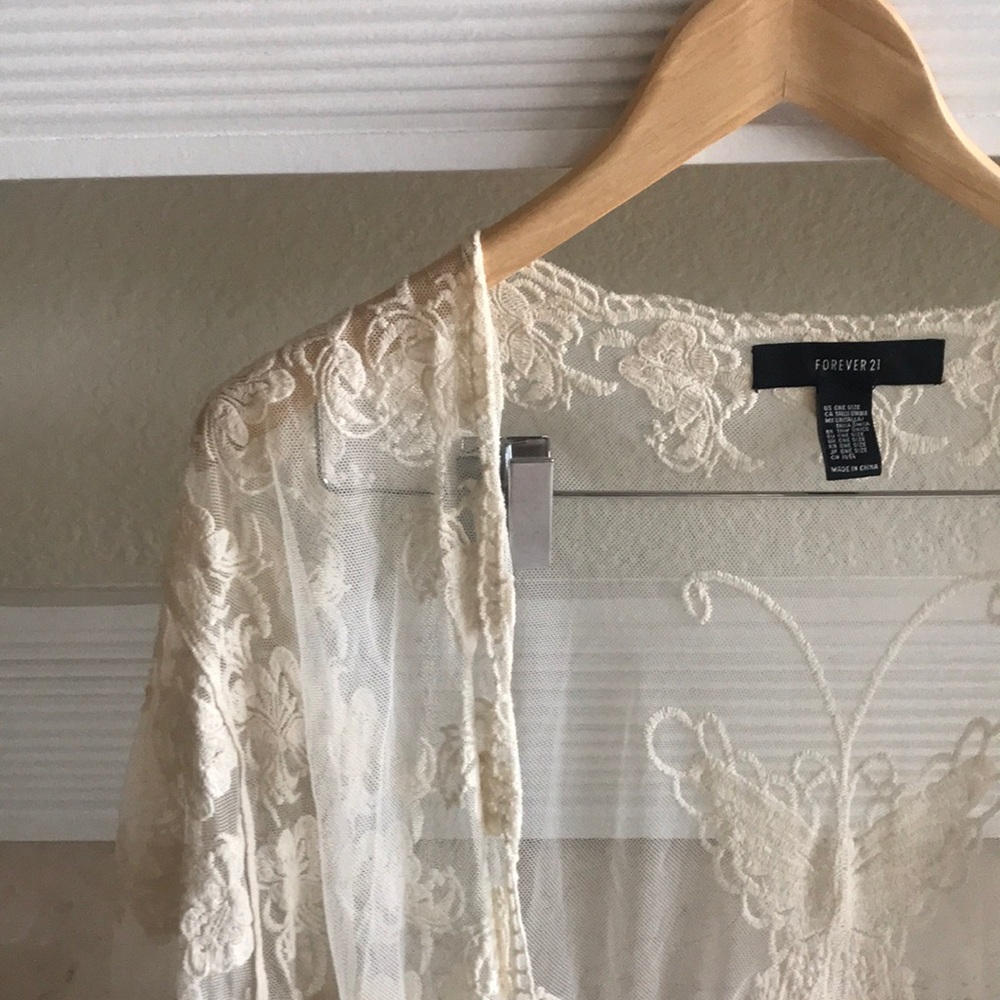 open lace kimono